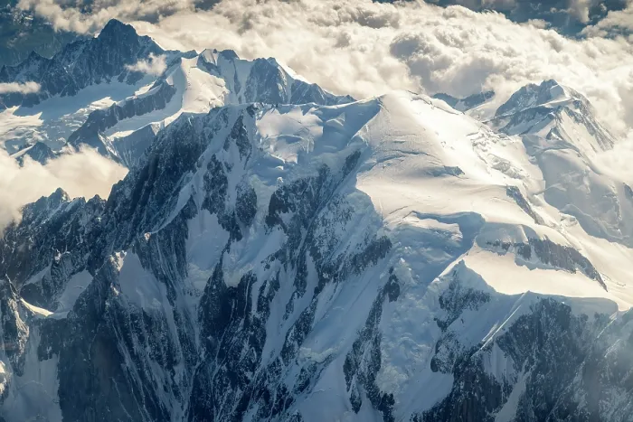 Framed Print : Aerial view Mont Blanc (Monte Bianco), Aosta Valley, Italy Framed Print : Aerial view Mont Blanc (Monte Bianco), Aosta Valley, Italy