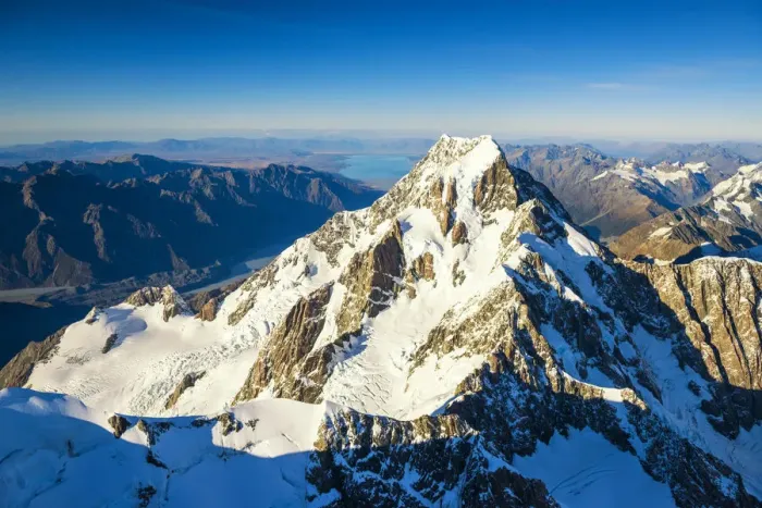 Framed Print : Aerial View of Mt. Cook, New Zealand