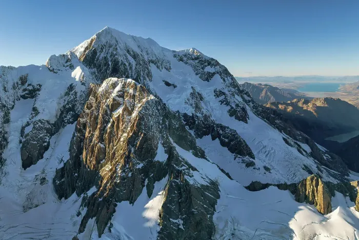 Framed Print : Aerial View of Mt. Cook, South Island, New Zealand