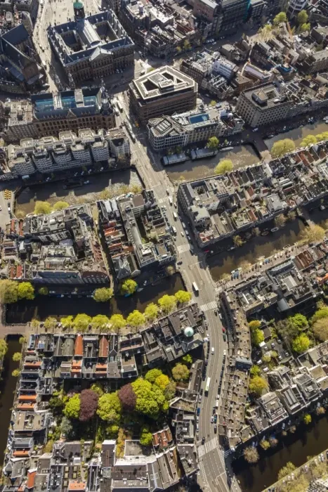Framed Print : Aerial view of the Old City Centre Amsterdam, Netherlands Framed Print : Aerial view of the Old City Centre Amsterdam, Netherlands