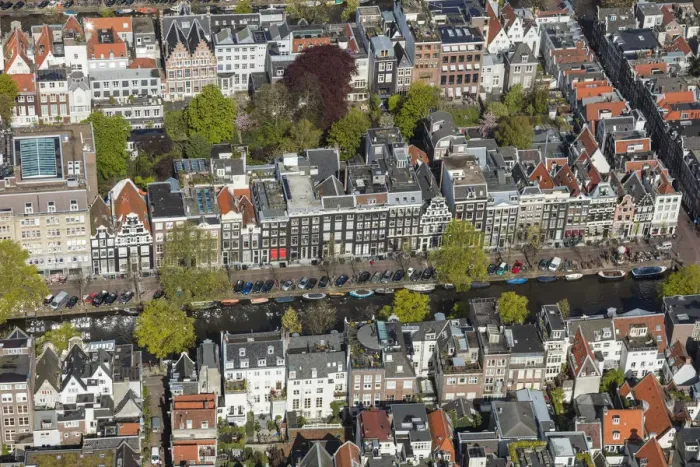 Framed Print : Aerial view of the Old City Centre Amsterdam, Netherlands Framed Print : Aerial view of the Old City Centre Amsterdam, Netherlands