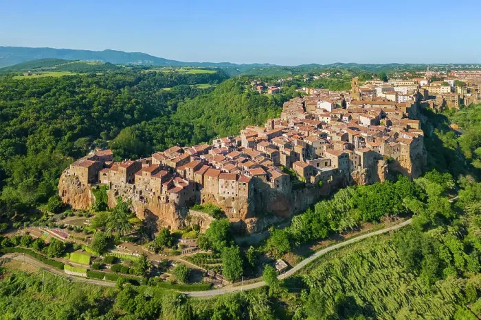 Framed Print : Aerial view of the old town of Pitigliano, called the little Jerusalem'. Grosseto district, Tuscany, Italy Framed Print : Aerial view of the old town of Pitigliano, called the little Jerusalem'. Grosseto district, Tuscany, Italy