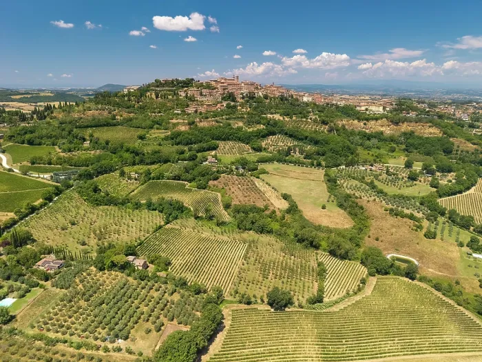 Framed Print : Aerial View over Olive Groves and Vineyards, Montepulciano, Tuscany, Italy, Europe Framed Print : Aerial View over Olive Groves and Vineyards, Montepulciano, Tuscany, Italy, Europe