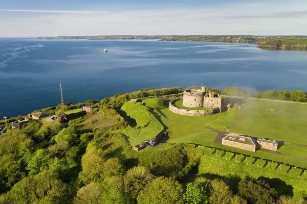 Aerial View of Pendennis Castle Print, Falmouth, Art