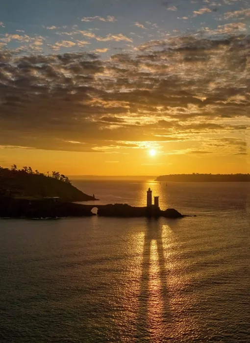 Framed Print : Aerial View Over Petit Minou Lighthouse at Sunrise, Finistere, Brittany, France Framed Print : Aerial View Over Petit Minou Lighthouse at Sunrise, Finistere, Brittany, France