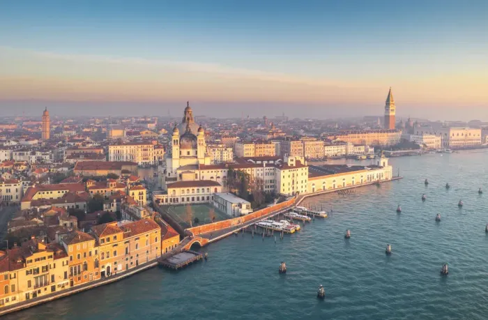 Framed Print : Aerial view of Punta della Dogana and Salute Church. Venice, Veneto, Italy Framed Print : Aerial view of Punta della Dogana and Salute Church. Venice, Veneto, Italy