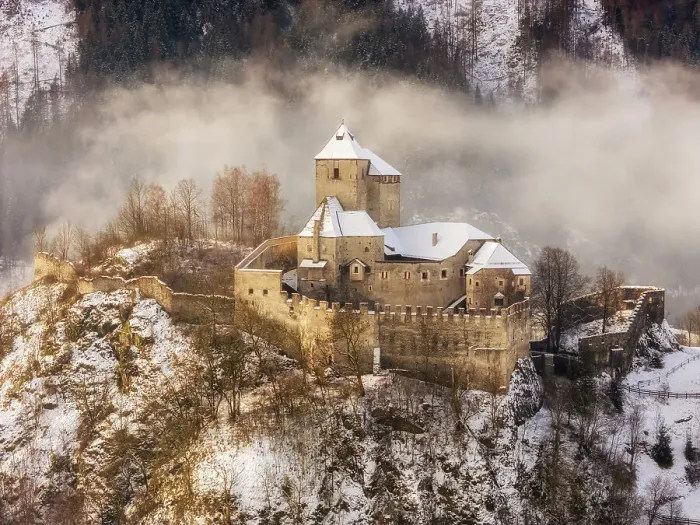Framed Print : Aerial view of Reifenstein Castle (Castel Tasso), Freienfeld-Campo di Trens, Trentino-Alto Adige / Sudtirol, Italy Framed Print : Aerial view of Reifenstein Castle (Castel Tasso), Freienfeld-Campo di Trens, Trentino-Alto Adige / Sudtirol, Italy