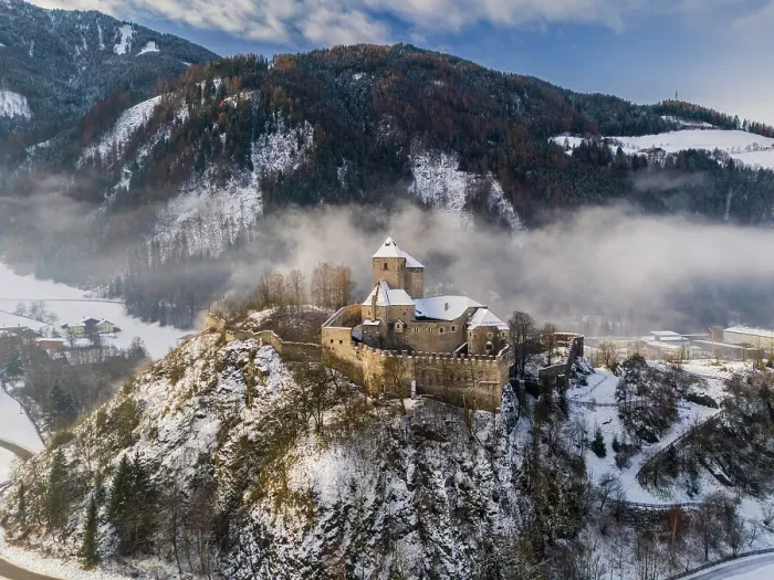 Framed Print : Aerial view of Reifenstein Castle (Castel Tasso), Freienfeld-Campo di Trens, Trentino-Alto Adige / Sudtirol, Italy Framed Print : Aerial view of Reifenstein Castle (Castel Tasso), Freienfeld-Campo di Trens, Trentino-Alto Adige / Sudtirol, Italy