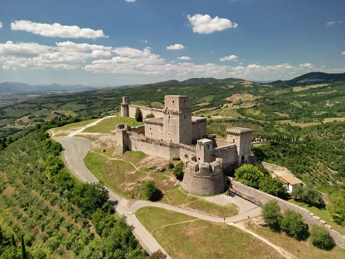Framed Print : Aerial View over Rocca Maggiore Castle, Assisi, Umbria, Italy Framed Print : Aerial View over Rocca Maggiore Castle, Assisi, Umbria, Italy