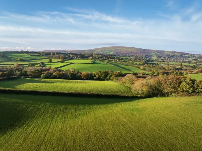 Framed Print : Aerial view of rolling Dartmoor countryside, Devon, England. Autumn (November) 2023 Framed Print : Aerial view of rolling Dartmoor countryside, Devon, England. Autumn (November) 2023