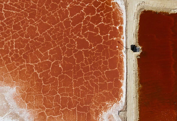 Aerial view of Salt Pans, Western Cape, South Africa