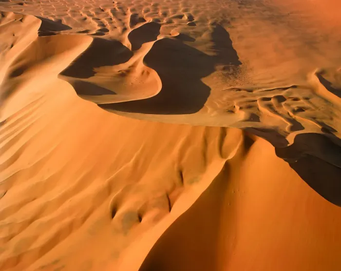 Framed Print : Aerial View of Sand Dunes, Sossusvlei, Namibia, Africa