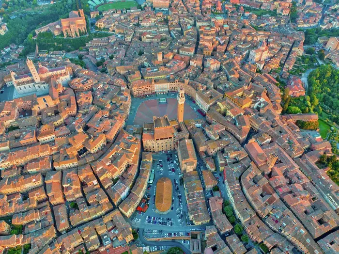 Framed Print : Aerial view of Siena cityscape in Siena, Tuscany, Italy Framed Print : Aerial view of Siena cityscape in Siena, Tuscany, Italy
