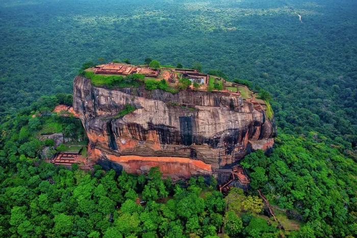 Framed Print : Aerial view of Sigiriya Lion's Rock, a rock fortress located in the northern Matale District, Dambulla, Sri Lanka Framed Print : Aerial view of Sigiriya Lion's Rock, a rock fortress located in the northern Matale District, Dambulla, Sri Lanka
