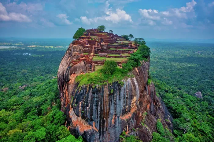 Framed Print : Aerial view of Sigiriya Lion's Rock, a rock fortress located in the northern Matale District, Dambulla, Sri Lanka Framed Print : Aerial view of Sigiriya Lion's Rock, a rock fortress located in the northern Matale District, Dambulla, Sri Lanka