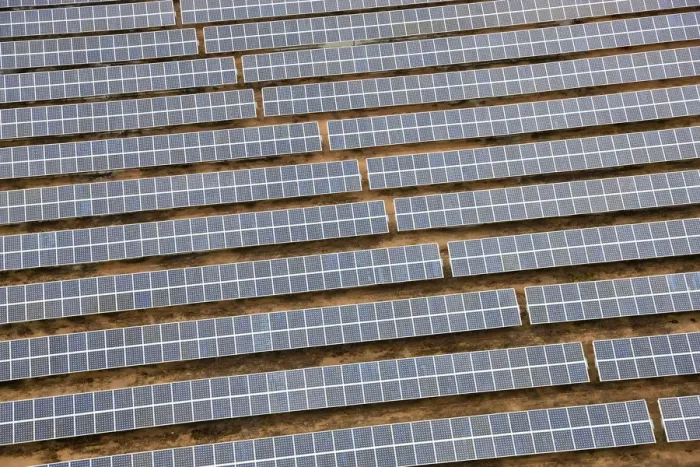Framed Print : Aerial view of solar panels Huelva Province, Spain Framed Print : Aerial view of solar panels Huelva Province, Spain