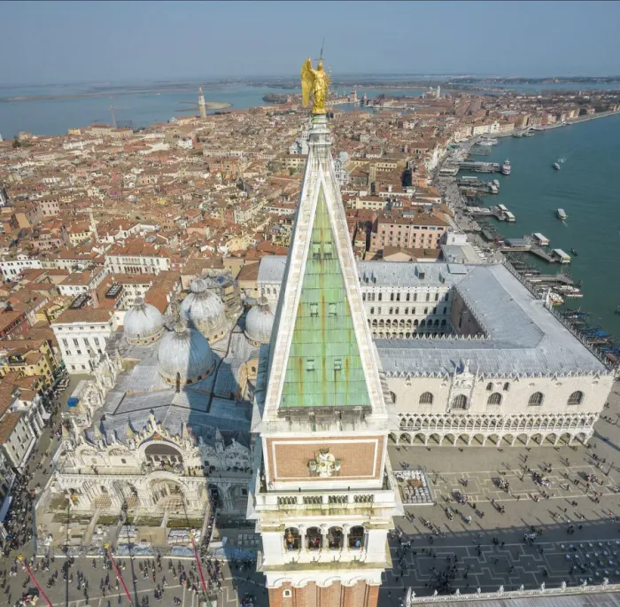 Framed Print : Aerial view of St Marks square, Doges Palace and St Marks Basilica, Venice, Veneto, Italy, Europe Framed Print : Aerial view of St Marks square, Doges Palace and St Marks Basilica, Venice, Veneto, Italy, Europe