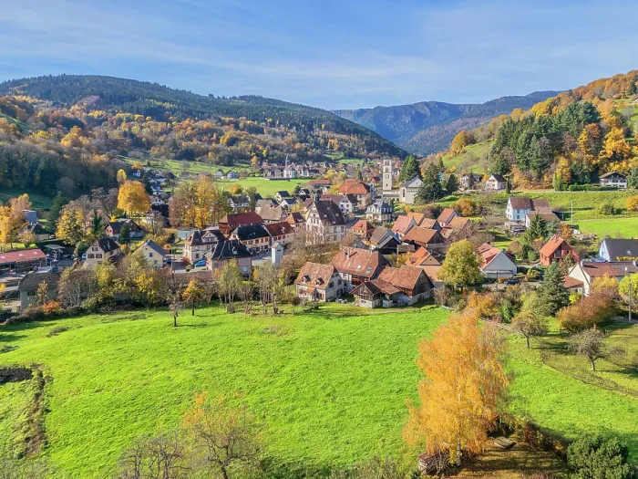 Framed Print : Aerial view at Stosswihr at the Munster valley, Alsace, Alsace Wine Road, Haut-Rhin, Grand Est, France Framed Print : Aerial view at Stosswihr at the Munster valley, Alsace, Alsace Wine Road, Haut-Rhin, Grand Est, France
