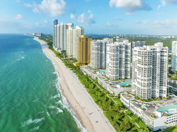 Framed Print : Aerial View, Sunny Isles Beach, North Miami, Miami, Florida, USA Framed Print : Aerial View, Sunny Isles Beach, North Miami, Miami, Florida, USA