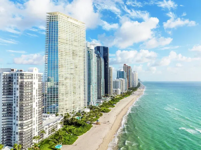 Framed Print : Aerial View, Sunny Isles Beach, North Miami, Miami, Florida, USA Framed Print : Aerial View, Sunny Isles Beach, North Miami, Miami, Florida, USA