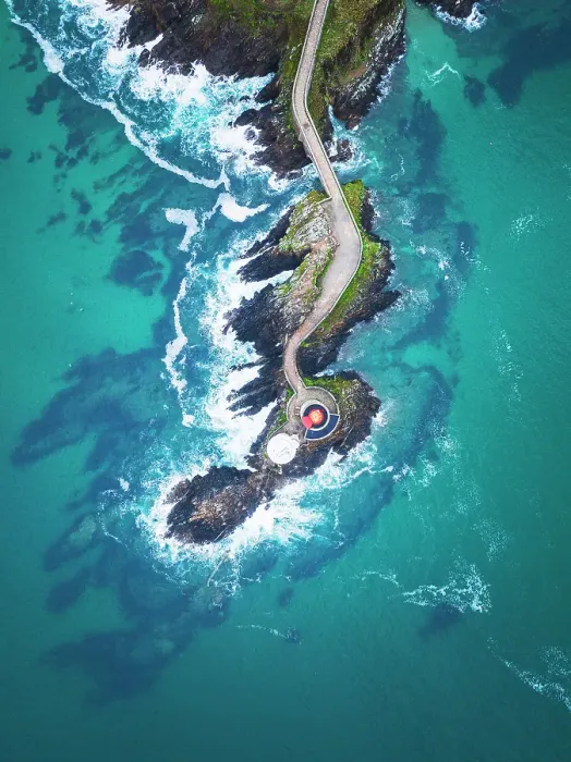 Framed Print : aerial view taken by drone of the beautiful lighthouse of Le Petit-Minou during a summer day, Normandy, France Framed Print : aerial view taken by drone of the beautiful lighthouse of Le Petit-Minou during a summer day, Normandy, France