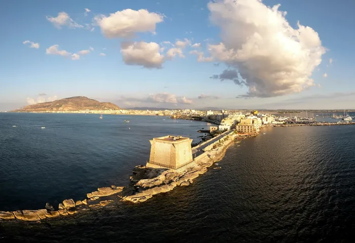 Framed Print : Aerial view of Trapani, Sicily, Italy Framed Print : Aerial view of Trapani, Sicily, Italy