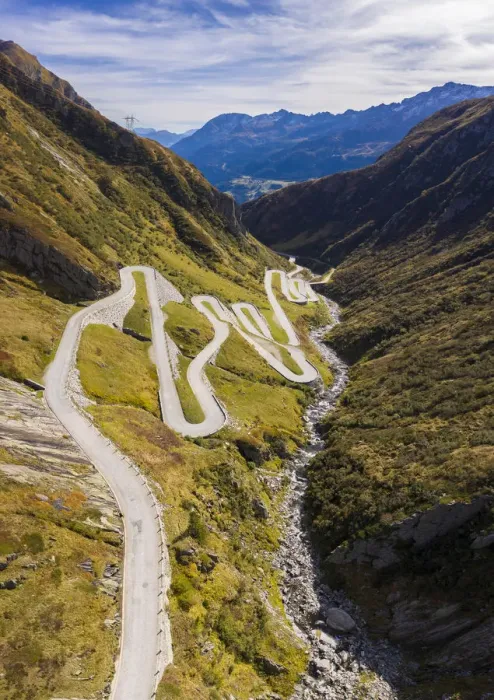 Framed Print : Aerial view of the Tremola San Gottardo road, the longest road monument in Switzerland listed in the inventory of the historic Swiss roads. Passo del San Gottardo, Airolo, Leventina district, Canton Ticino, Switzerland Framed Print : Aerial view of the Tremola San Gottardo road, the longest road monument in Switzerland listed in the inventory of the historic Swiss roads. Passo del San Gottardo, Airolo, Leventina district, Canton Ticino, Switzerland