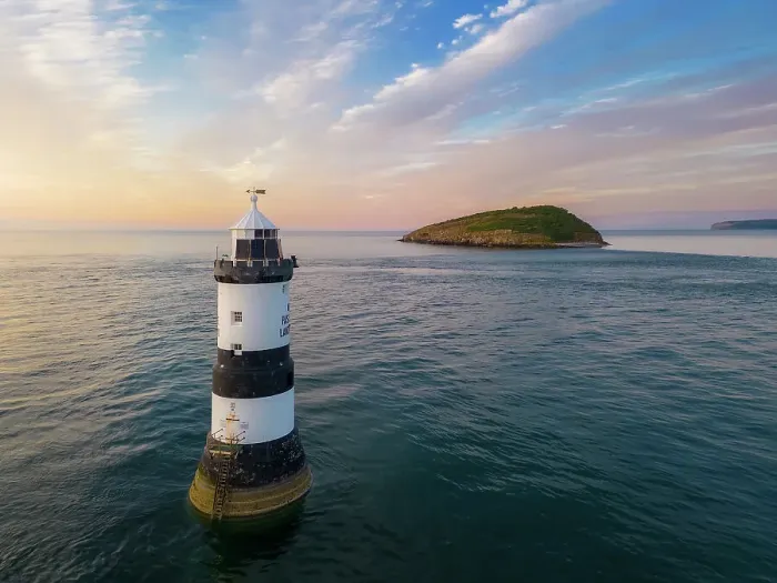 Framed Print : Aerial view of Trwyn Du Lighthouse at sunset, Llangoed, Gwynedd, Anglesey, Wales, Great Britain, United Kingdom Framed Print : Aerial view of Trwyn Du Lighthouse at sunset, Llangoed, Gwynedd, Anglesey, Wales, Great Britain, United Kingdom