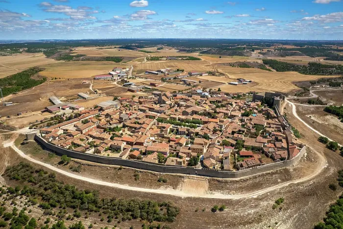 Framed Print : Aerial view of Uruena, Castile and Leon, Spain Framed Print : Aerial view of Uruena, Castile and Leon, Spain