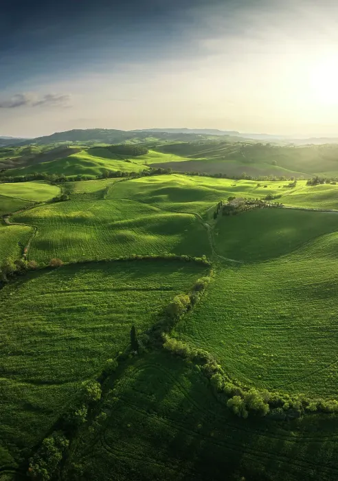 Framed Print : Aerial view of the whole Val d'Orcia during a late spring afternoon in Tuscany, Italy Framed Print : Aerial view of the whole Val d'Orcia during a late spring afternoon in Tuscany, Italy