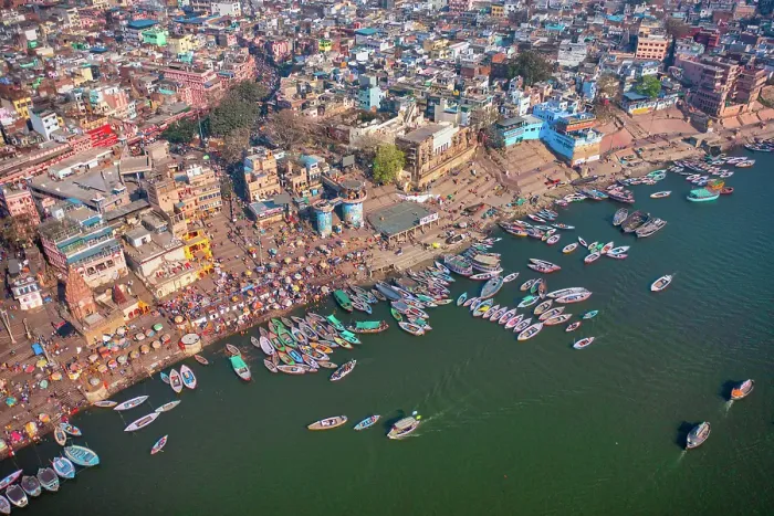 Framed Print : Aerial view of Varanasi, the spiritual capital of India and Ghats in Varanasi at Ganges river in Varanasi, Uttar Pradesh, India Framed Print : Aerial view of Varanasi, the spiritual capital of India and Ghats in Varanasi at Ganges river in Varanasi, Uttar Pradesh, India