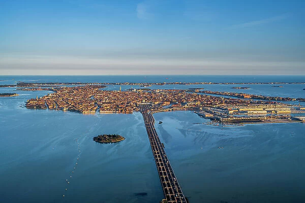 Aerial view of Venice, Veneto, Italy