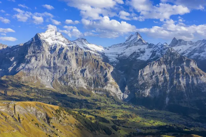 Framed Print : Aerial view on Wetterhorn, Schreckhorn and Finsteraarhorn, Grindelwald, Berner Oberland Framed Print : Aerial view on Wetterhorn, Schreckhorn and Finsteraarhorn, Grindelwald, Berner Oberland