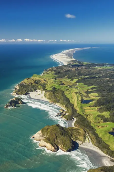 Framed Print : Aerial of Wharariki Beach & Farewell Spit, New Zealand Framed Print : Aerial of Wharariki Beach & Farewell Spit, New Zealand