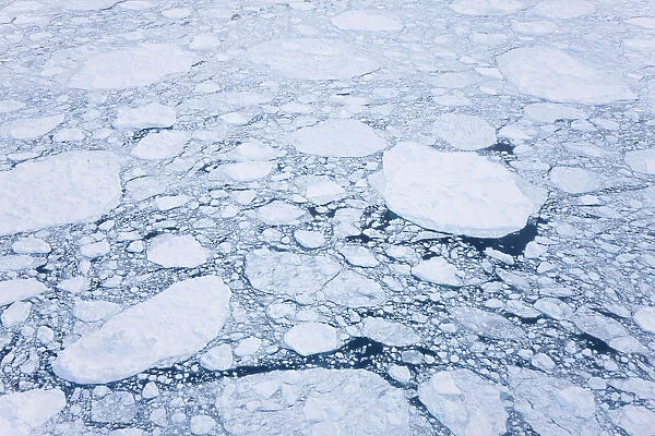 Aeriel view of sea ice, Kulusuk, E. Greenland