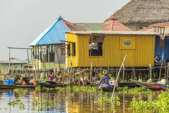 Framed Print : Africa, Benin, Lake Nokoua. In the famous stilt village of Ganvie Framed Print : Africa, Benin, Lake Nokoua. In the famous stilt village of Ganvie