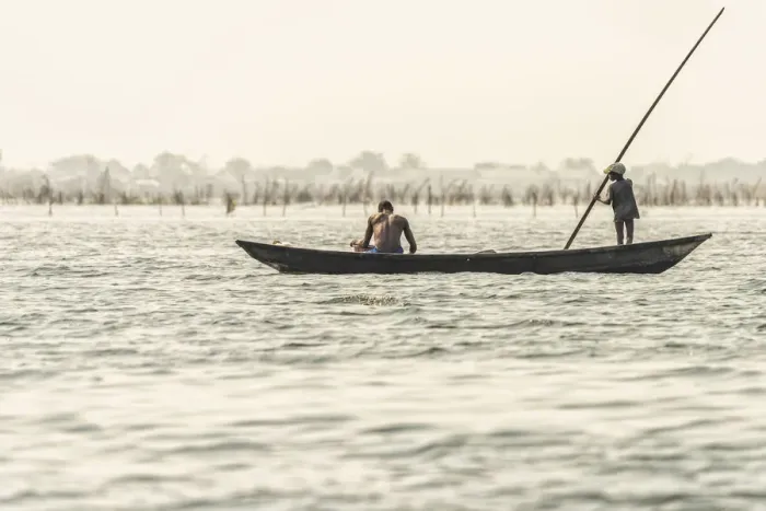 Framed Print : Africa, Benin, Lake NokouA. Fishermen from Ganvie village Framed Print : Africa, Benin, Lake NokouA. Fishermen from Ganvie village