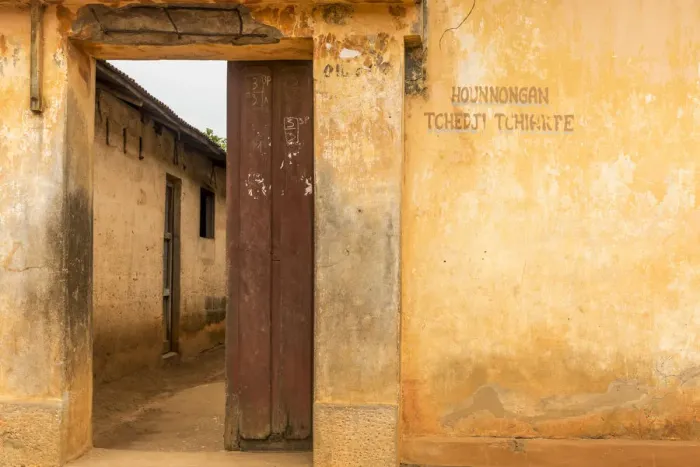 Framed Print : Africa, Benin, Ouidah. A house in Ouidah Framed Print : Africa, Benin, Ouidah. A house in Ouidah