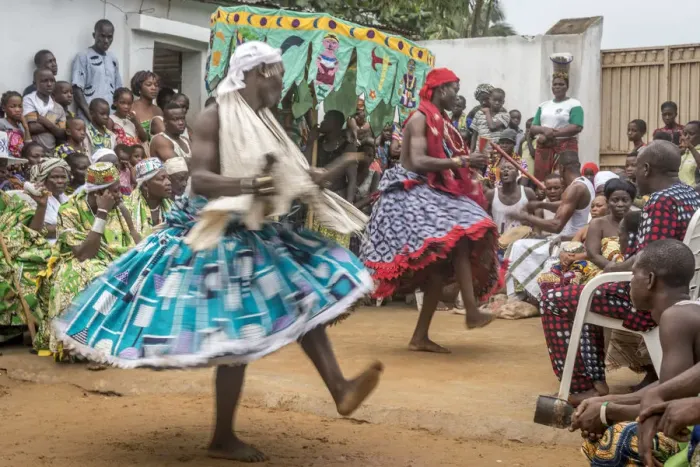Framed Print : Africa, Benin, Ouidah. During a voodoo ceremony Framed Print : Africa, Benin, Ouidah. During a voodoo ceremony
