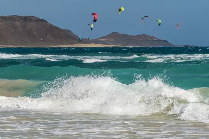 Framed Print : africa, Cape Verde, Sal. Kitesurfer Framed Print : africa, Cape Verde, Sal. Kitesurfer