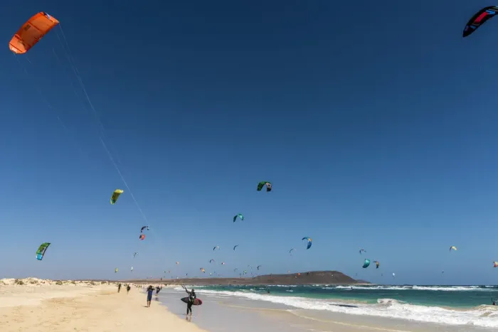 Framed Print : africa, Cape Verde, Sal. Kitesurfing Framed Print : africa, Cape Verde, Sal. Kitesurfing