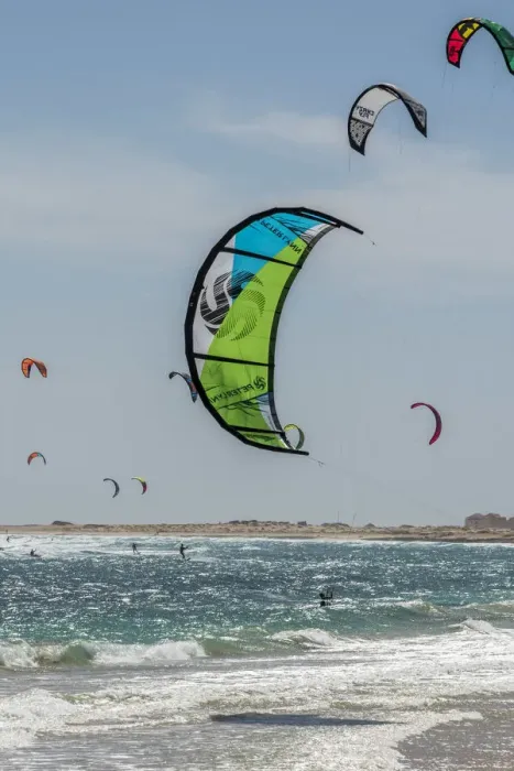 Framed Print : africa, Cape Verde, Sal. Kitesurfing