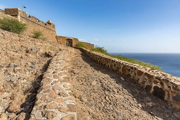 africa, Cape Verde, Santiago. The entrance to the fortress in Cidade Velha