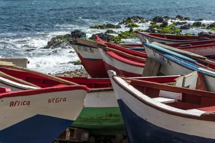 Framed Print : africa, Cape Verde, Santiago. Fishing boats in Pedra Badejo Framed Print : africa, Cape Verde, Santiago. Fishing boats in Pedra Badejo