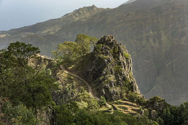 africa, Cape Verde, Santo Antao. view from the old panoramic road