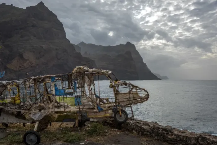 Framed Print : africa, Cape Verde, Santo Antao. A detail of Ponta do Sol