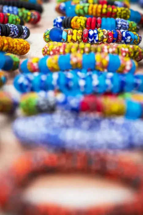 Framed Print : Africa, Ghana, Elmina. Handmade glass bead bracelets in Ampenyi Framed Print : Africa, Ghana, Elmina. Handmade glass bead bracelets in Ampenyi