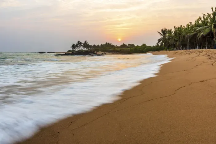 Framed Print : Africa, Ghana, Elmina and surroundings. A beach at sunset Framed Print : Africa, Ghana, Elmina and surroundings. A beach at sunset