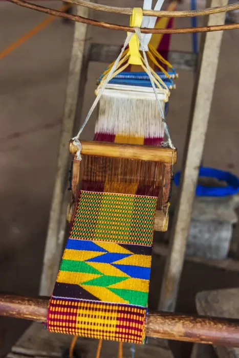 Framed Print : Africa, Ghana, Volta Region. In the Kente weavers village Framed Print : Africa, Ghana, Volta Region. In the Kente weavers village