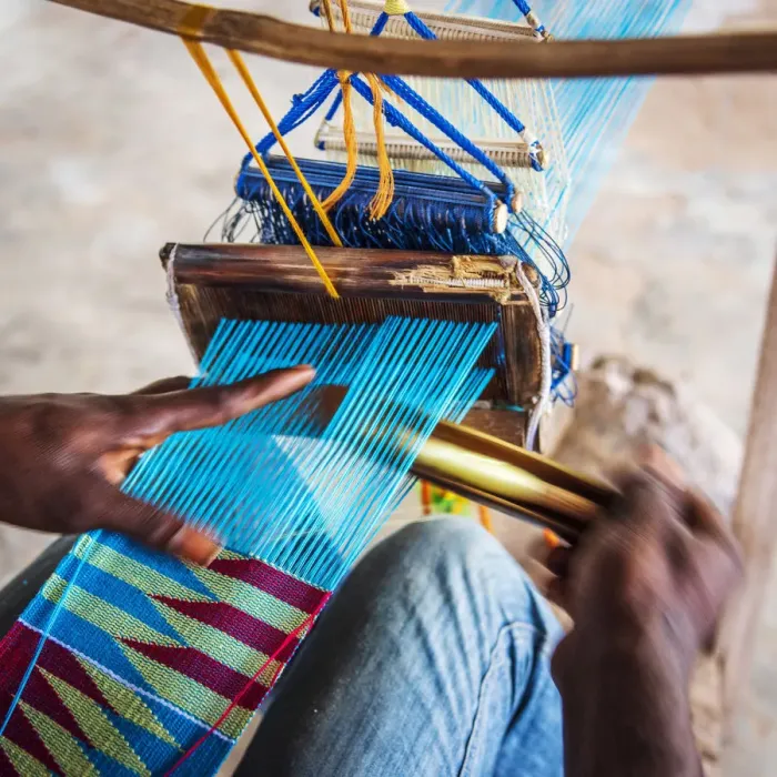 Framed Print : Africa, Ghana, Volta Region. In the Kente weavers village Framed Print : Africa, Ghana, Volta Region. In the Kente weavers village